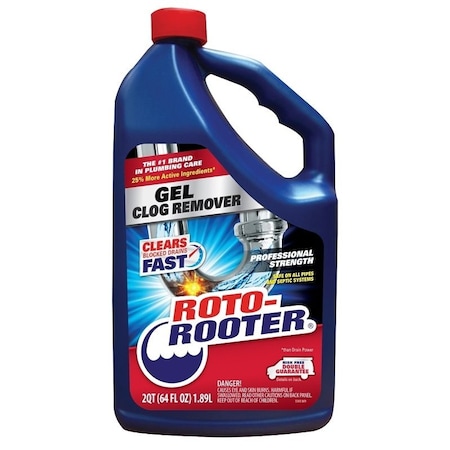 Roto-Rooter Clog Remover, Liquid, Characteristic, 64 oz 351404