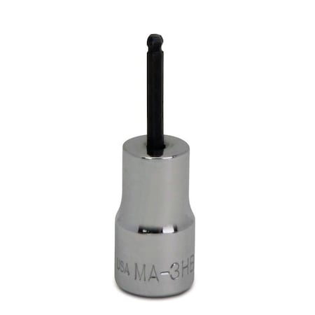 Williams 1/4" Dr, 1/4" Size, SAE Williams Hex Bit Socket, 6 Pts JHWMA-8HBA