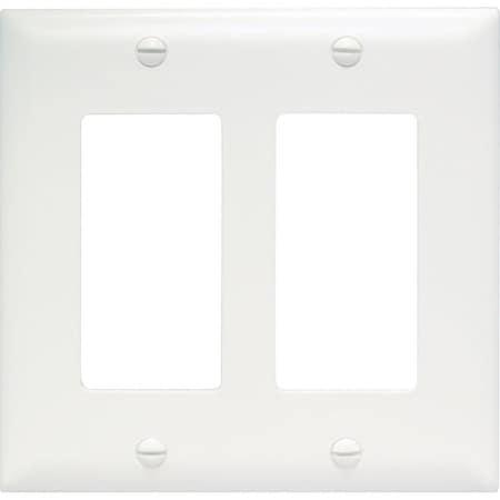 On-Q 2 GANG DECORATOR WALL PLATE, TP262W