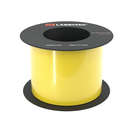 Labeltac Safety Grade Reflective Label Supply 4in x 75ft LT9, Yellow LT401SGRF-C