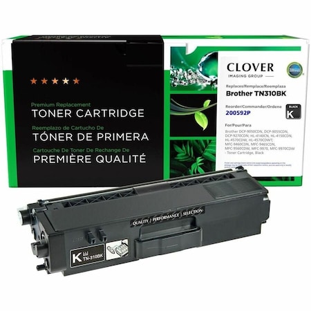 Cig Clover Imaging Remanufactured Black Toner Cartridge for Brother TN310 200592P