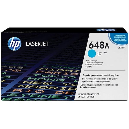 Hp 648A (CE261A) Cyan Original LaserJet Toner Cartridge (11,000 Yield) CE261A
