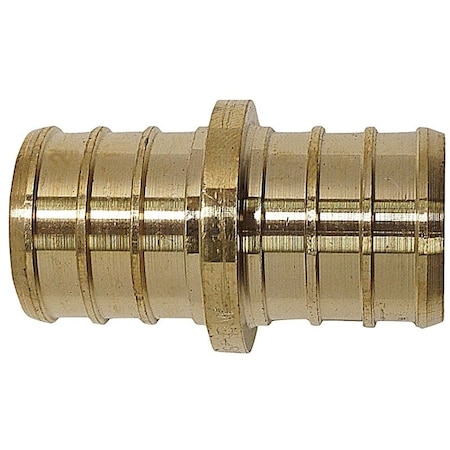 Apollo Valves ApolloPEX Series Coupling, 34 in, Barb, Brass, 200 psi Pressure APXC3410PK