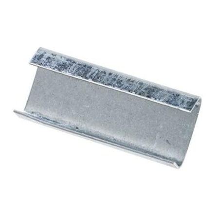 Partners Brand Steel Strapping Seals, Open/Snap On Heavy Duty, 3/4", Silver, PK1000 SSHD34OPEN
