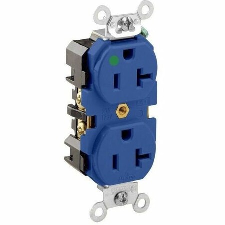 Leviton PlugsandReceptacles, 20A, 125VAC, Bl, Nylon 8300-BU