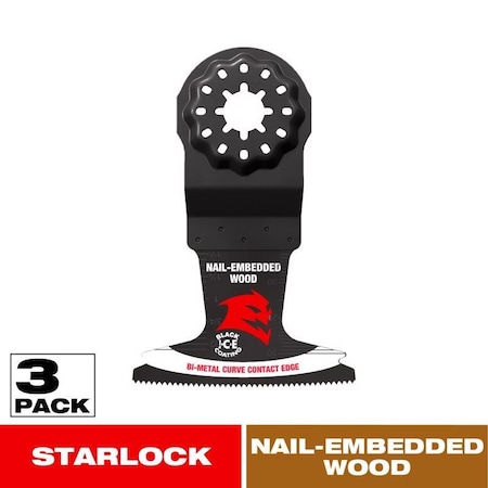 Diablo 2-1/2in. Demo Demon Starlock Bi-Metal Oscillating Blades for Nail-Embedded Wood, 3PK DOS250BW3