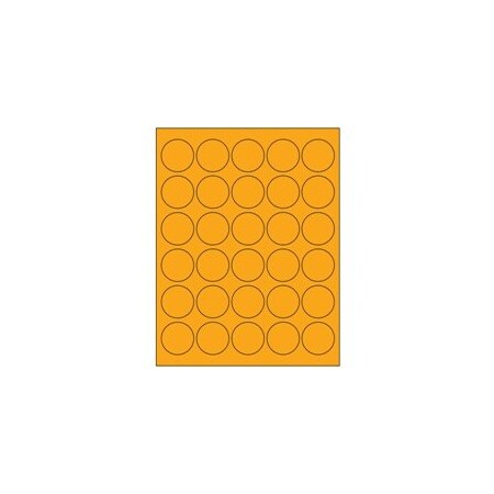 Bubblefast 1 1/2'' Fluorescent Pink Circle Laser Labels-30 Labels per Sheet BFLL192OR