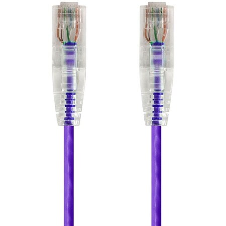 Monoprice Slim Cat6 Utp Cable 5 ft.Purple 14813
