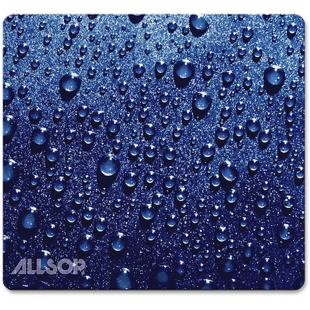 Allsop Mouse Pad, Naturesmart, Raindrop, 8"x8.5" , Blue 30182