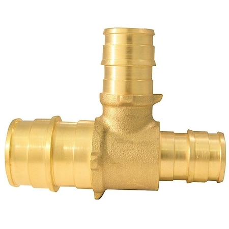 Conbraco Apollo Valves Expansion Series Reducing Pipe Tee, 3/4 x 1/2 x 1/2 in, Barb, Brass, 200 psi Pressure EPXT341212