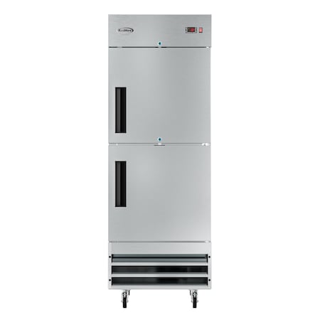 Koolmore 29 in. Commercial Stainless Steel Solid Half Door Reach-In Refrigerator, 23 cu. ft. RIR-1D-SSHD