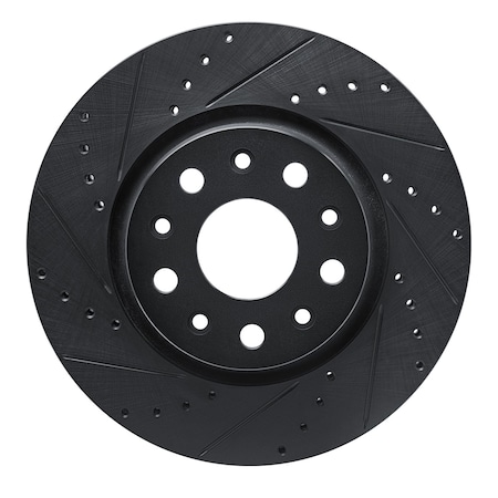 Dynamic Friction Co DFC Brake Rotor - Drilled and Slotted - Black 633-42038L