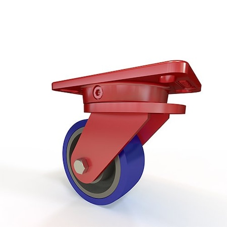 Hamilton Ergo-X2 Swivel Caster, 5" x 2" Ergo-Glide Polyurethane (85A) on Cast Iron Wheel S-ERGO-5SPB
