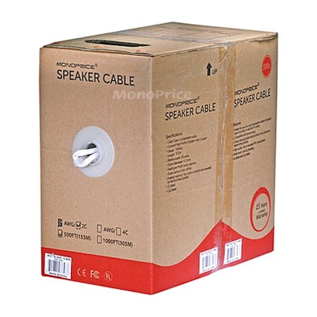 Monoprice SPEAKER WIRE 16AWG CL2 2-CONDUCTOR_500 3846