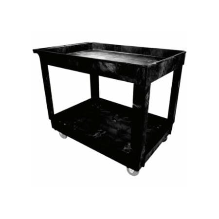 Rubbermaid Commercial Heavy-Duty Utility Cart, 300 lb Load Capacity, 24 in W x 40 in D x 31-1/4 in H, Black 640-FG9T6700BLA
