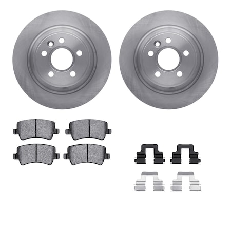 Dynamic Friction Co DFC Brake Rotor with 5000 Brake Pads and Hardware Kit 6512-27233