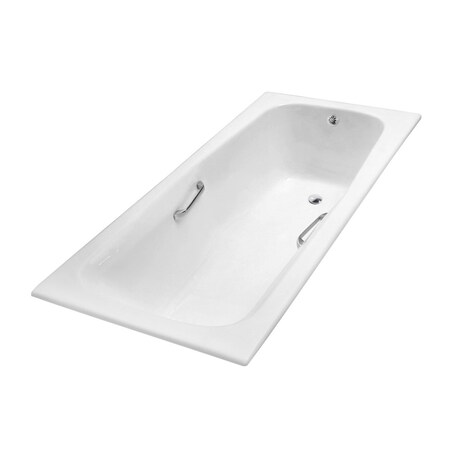 Streamline 70.9 in L, 31.5 in W, Unfinished, Porcelain-Enamel Cast Iron, Reversible R5540CH