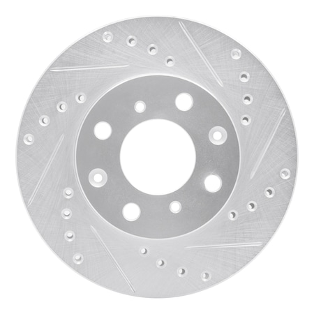 Dynamic Friction Co DFC Brake Rotor - Drilled and Slotted - Silver 631-59011R