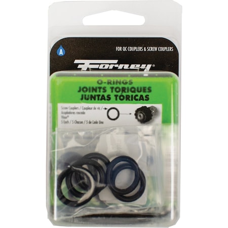 Forney Quick Coupler & Screw Coupler Pressure Washer O-Ring, 15-Piece 75194