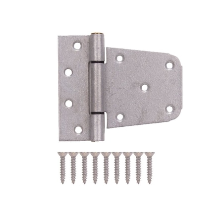 Prosource Gate Hinge, Galvanized Steel, Galvanized, Fixed Pin, 180 deg Range of Motion, 46 Pair lb LR-182-PS