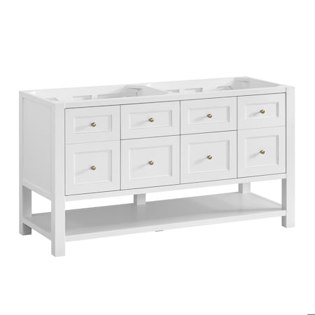James Martin Vanities Breckenridge 60 in. Double Vanity, Bright White 330-V60D-BW