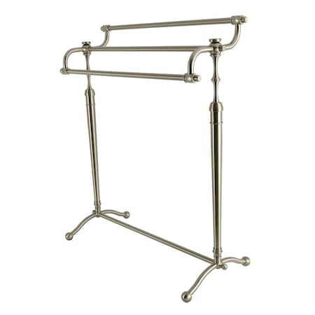 Kingston Brass 28" Freestanding Pedestal 3-Tier Towel Rack, Brushed Nickel SCC2398