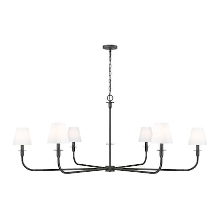 Z-Lite Tova Matte Black 6 Light Chandelier 3049-62MB