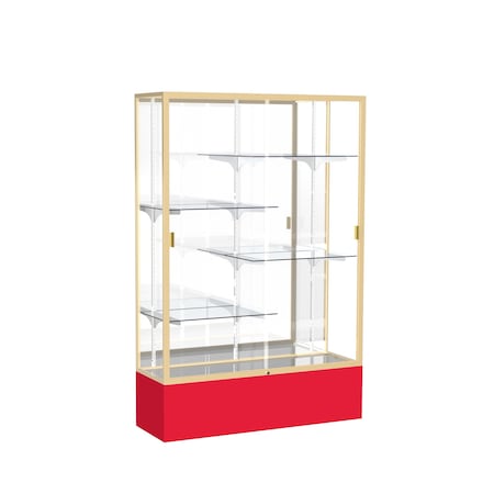 Ghent Spirit Floor Display Case 48x72x16, Mirror, Champange 374MB-GD-RD