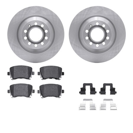 Dynamic Friction Co DFC Brake Rotor with 5000 Brake Pads and Hardware Kit 6512-73289