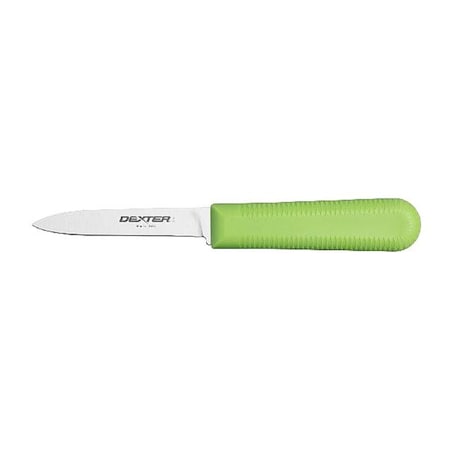 Dexter Russell S104G-PCP SANI-SAFE 3 1/4 Paring Knife Set w/ Polypropylene Green Handle, Carbon Steel, High-Carbon Steel, Green Polypropylene Handle