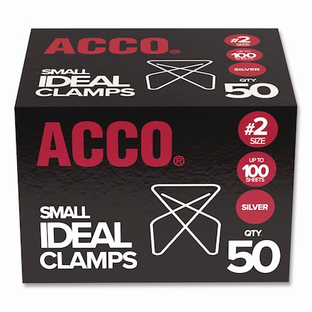 Acco Butterfly Clamps, S, .062Wire Gauge, PK50 A7072620B