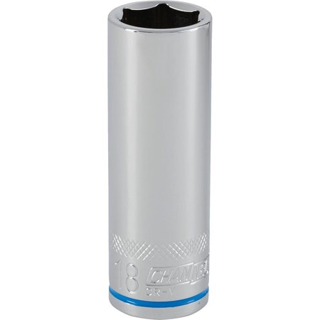 Channellock 1/2'' Drive 18 mm 6-Point Deep Metric Socket 351336