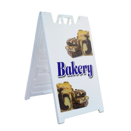 Signmission Bakery, A-Frame & 2 Sign Inserts, Heavy-Duty Plastic Frame SBHD-C-2436-Bakery