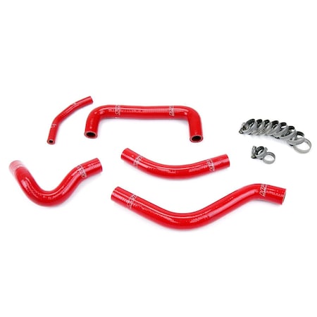 Hps Performance High Temp Reinforced Silicone Radiator Coolant Hose Kit, Red,  57-1258-RED