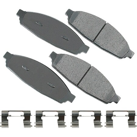 Akebono 03-11 Ford/Linc/Merc-Crown Vic/Gr Mar-Fr Proact Disk Pad, Act931 ACT931
