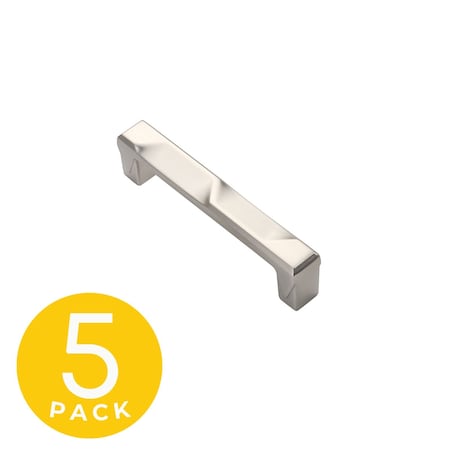 Sapphire Geiger Series 3-3/4 in. 96 mm Center-to-Center Modern Satin Nickel Cabinet Hardware Handle/Pull, 5PK SP-3771-96-SN-5