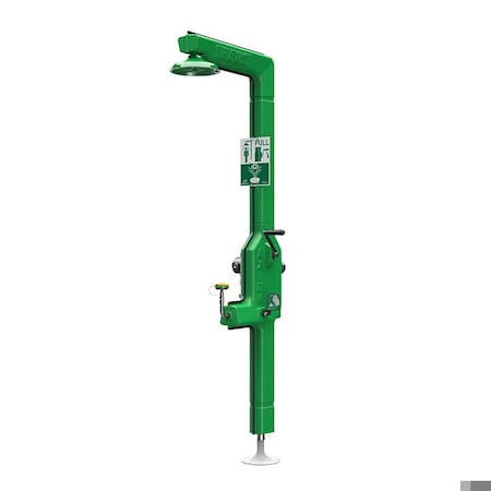 Haws Shower and Eye/Face Wash, Steel Pipe, 91 15/16 in H, Green 8315CTFP.220V