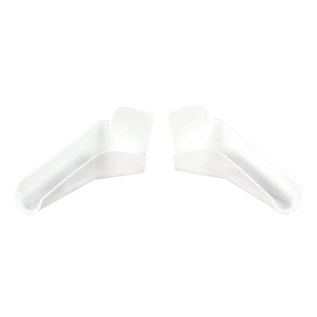 Jr Products OEM Gutter Spouts Fits Gutter Rails Up To 1116 Wide Polar White Flexible 655-FLEX-PW-A