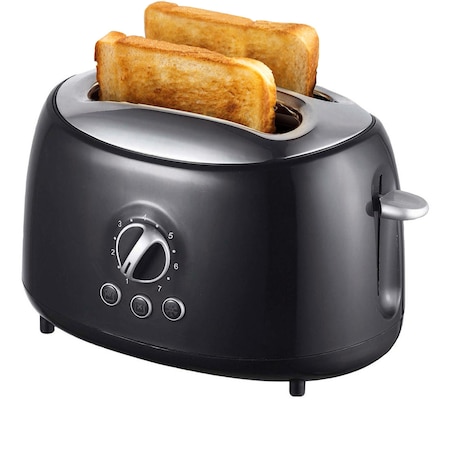 Brentwood Industries Cool Touch 2-Slice Extra Wide Slot Retro Toaster in Black TS-270BK
