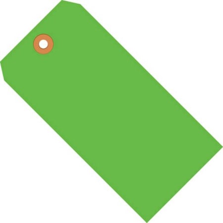 Box Packaging Shipping Tag #6 5-1/4L x 2-5/8W Fluorescent Green 1000/Pack G12061B