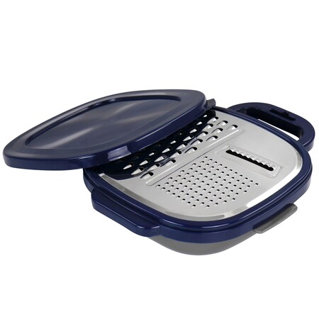 Oster Flat Bluemarine 3 Piece Grater and Container Set in Navy 129998.03