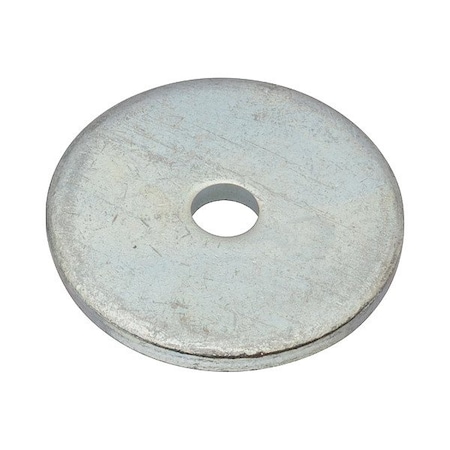 Zoro Select Flat Washer, For Screw Size 1/4 in , Steel Zinc-Plated Finish Z9680-A