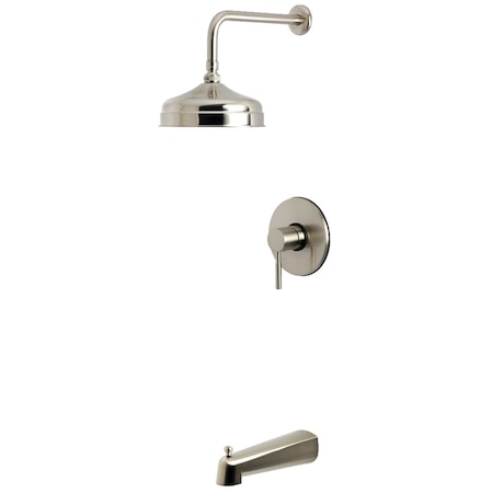 Kingston Brass Single-Handle Pressure Balanced Tub and Shower Faucet, Brushed Nickel KB6338DL