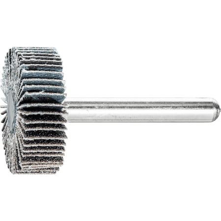 Pferd 1'' x 1/2'' Mounted Flap Wheel - 1/4'' Shank - Silicon Carbide - 120 Grit 45417