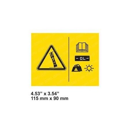 Genie REPLACEMENT DECAL, PLATFORM OVERLOAD 1294688GT