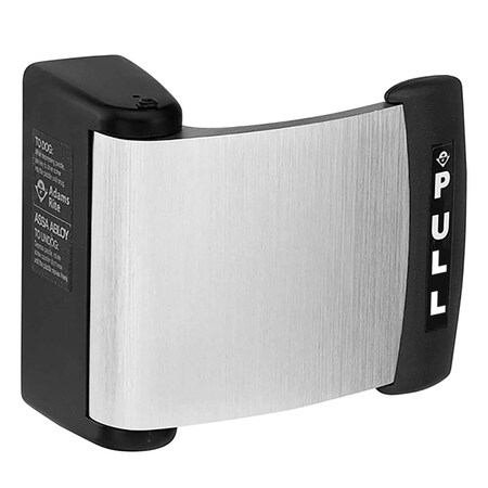 Adams Rite Curved Deadlatch Paddle, for 2-1/4in to 2-1/2in Thick Doors, Satin Aluminum Clear Anodized Finish,  4591-03-02-628