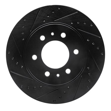 Dynamic Friction Co DFC Brake Rotor - Drilled and Slotted - Black 633-54215L