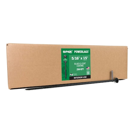 Spax 5/16 in x 15 in Interior Structural Wood Lag Screws Powerlags Washer Head T-Star Bulk Pail, 250PK 3581770803800