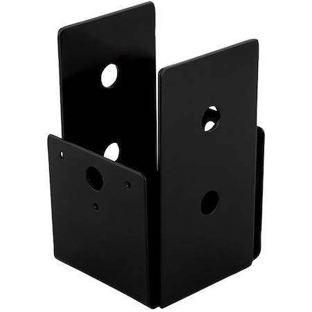 National Hardware Indio 1220VP Post Base, 4 x 4 in Post, PlasticSteel, Black, Storm Shine PowderCoated N800-219