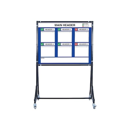 5S Supplies Lean Metric Board 46in x 36in ACRYLIC (With Stand) LMB-4636-ACRYLIC-STAND-STANDARD
